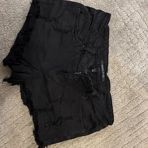 Angel Kiss Black Denim Shorts
